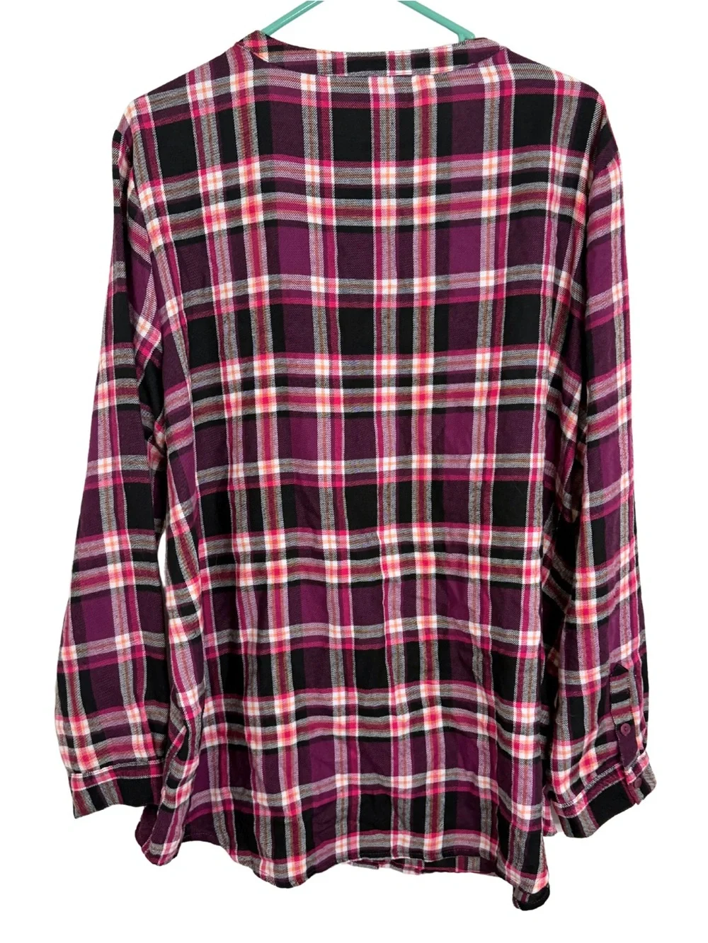 The Pioneer Woman Embroidered Plaid Long Sleeve Button Down Shirt Size XXL